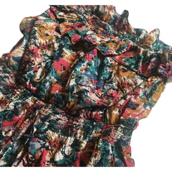 Fire los angeles Beautiful print romper Women's Size Small extremely stretchy wa - Picture 3 of 8